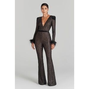 Nadine Merabi Rachel Black Jumpsuit size XS